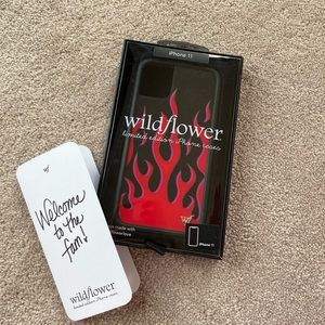 iphone 11 wildflower red flames case